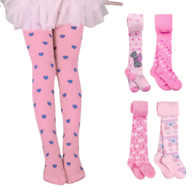 KIT 02 e 03un Meia Calça Infantil Diversas Estampas Super Confortável Lindas