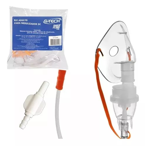 Máscara Adulto para Inalador G-Tech – Kit de Inalação Completo - DC1 e DC2