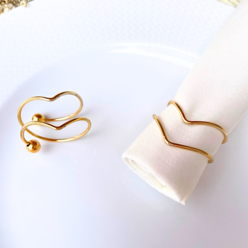 6 ou 12 Argola Porta Guardanapo Mesa Posta Minimalista Dourado Casamento em Oferta na Shopee