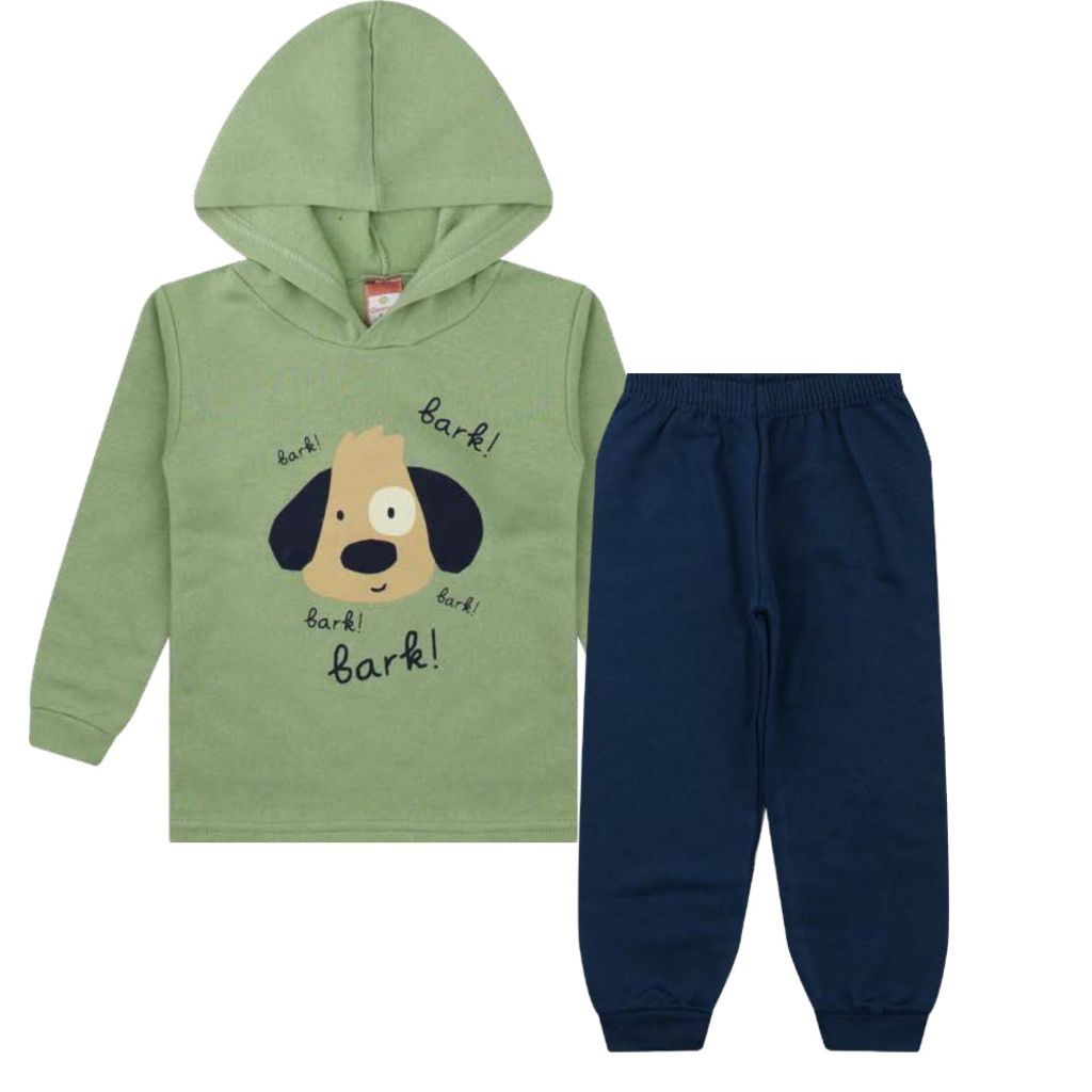 Conjunto de Moletom Menino Infantil - 01 ao 08