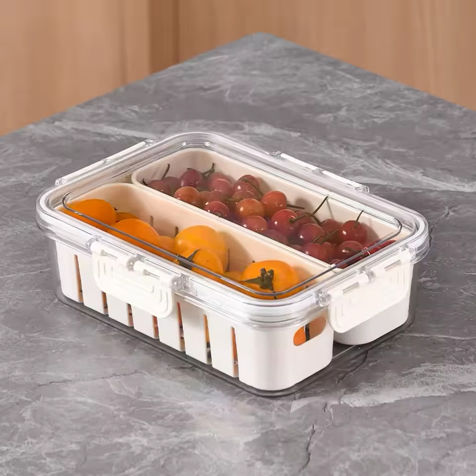 Pote Hermético de Geladeira Dispenser Multiuso Frutas Alimentos Pote Organizadora Cozinha Marmita