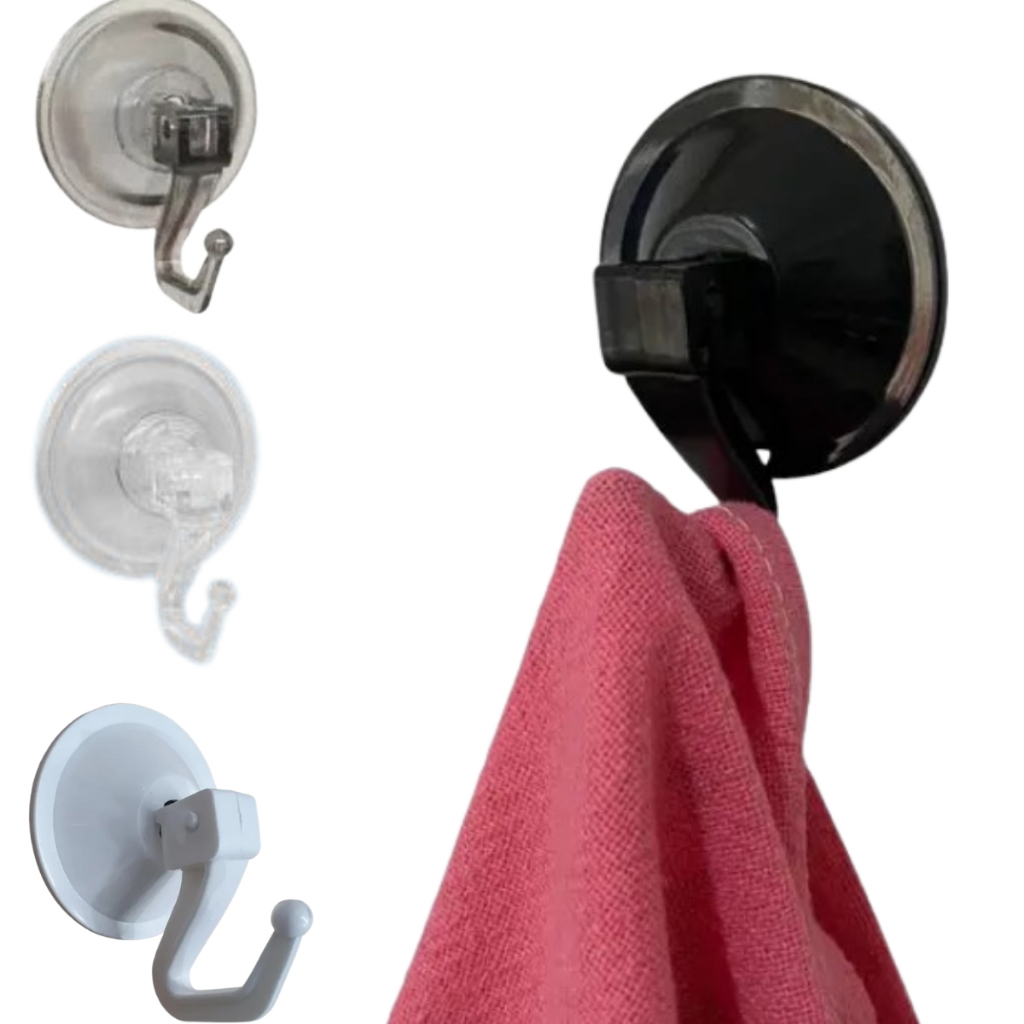 Gancho com ventosa de pressão cabide com 2 peças em Oferta na Shopee