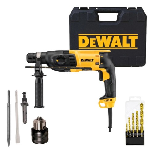 Martelete Combinado Sds 800w D25133k Dewalt + Kit Completo Cor Amarelo 110v em Oferta na Shopee
