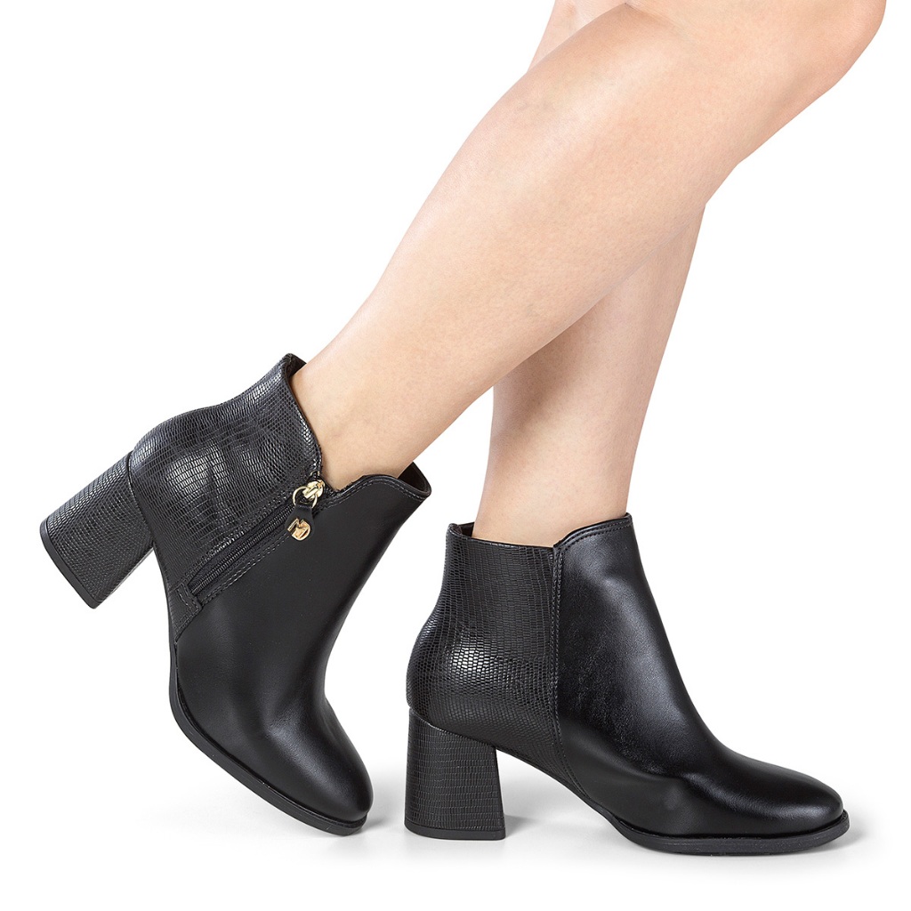 Bota Feminina Modare Cano Curto Salto Bloco Grosso em Oferta na Shopee