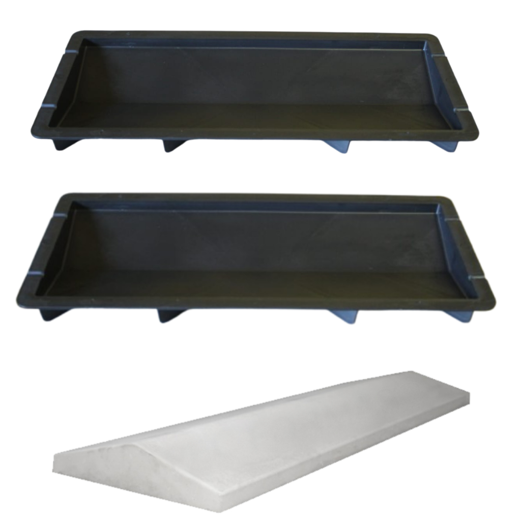 Kit 2 Pingadeira Capa de Muro Rebordeira 60x23x5 Chapéu Remate Peitoril de Concreto Pingueira Cobertina
