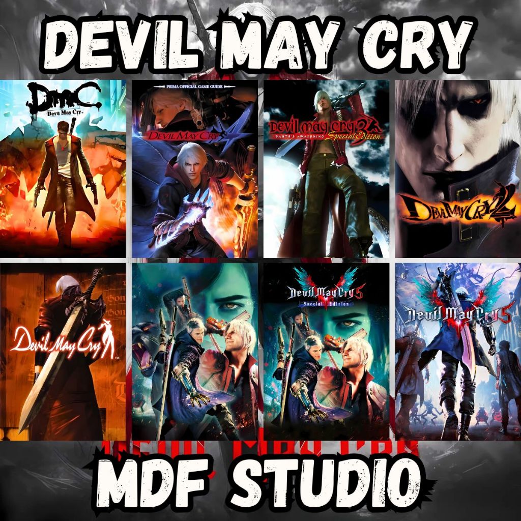 Placas Quadros Decorativos - Devil May Cry | Caçadores de Demônios em Grande Estilo!