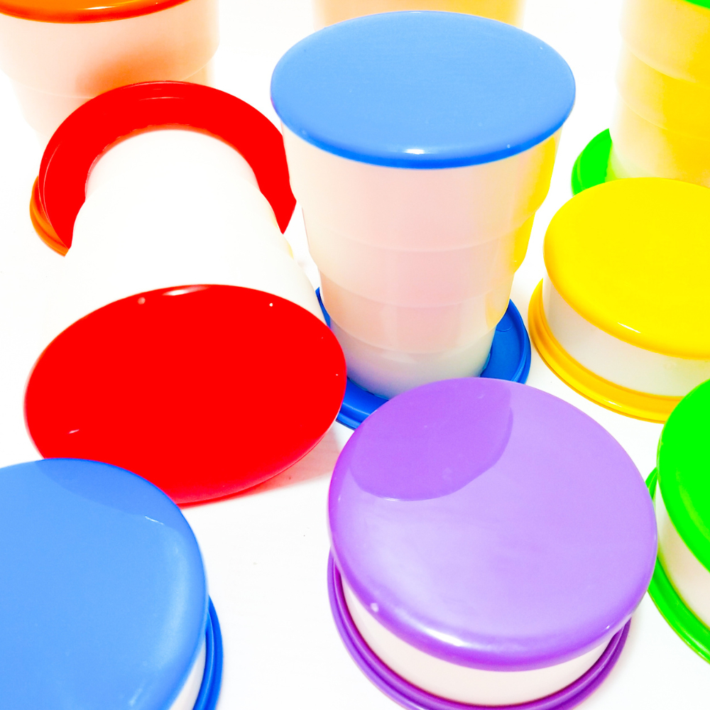 Kit 50 Unid Copo Retrátil Dobrável Sanfonado com Tampa  P/ Lembrancinha Kit Festa Aniversario Prenda em Oferta na Shopee