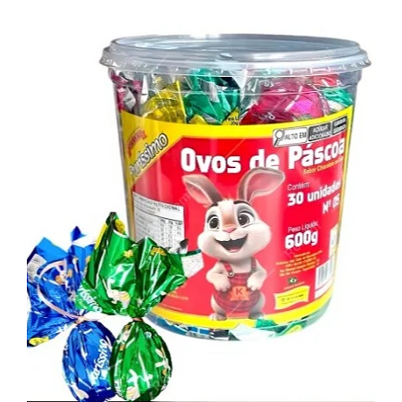 Kit Pote Grande C/30 Ovinhos 20g Cada Sabor Chocolate Ki Kakau 600g Pascoa Lembrançinhas em Oferta na Shopee
