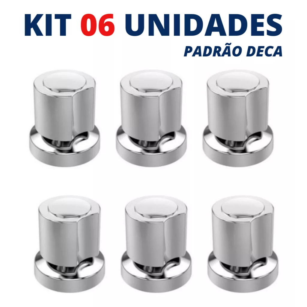 Kit 6 Peças Acabamento Registro 1/2 A 3/4 C40