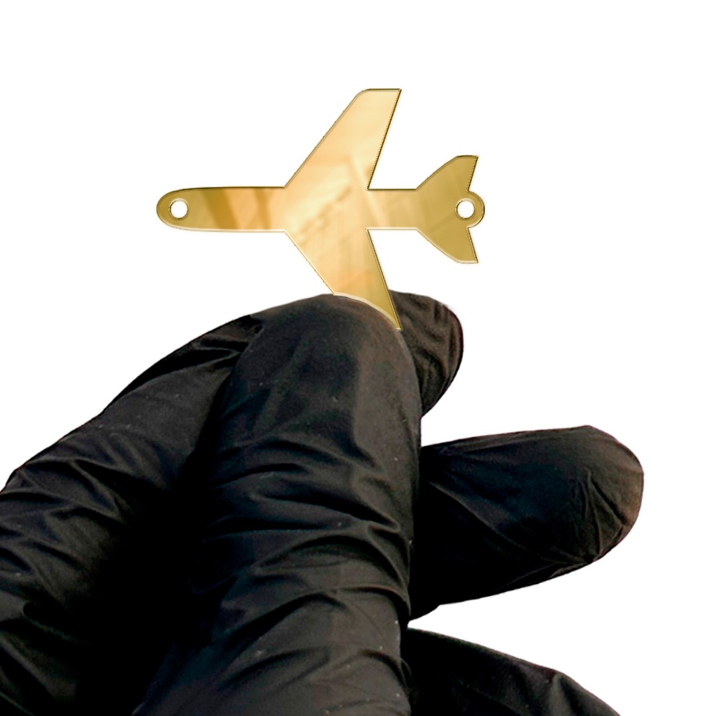 Apliques Tag 3,5x2,5 Com 2 Furos Avião Aviador Acrílico Espelhado ou Leitoso em Oferta na Shopee