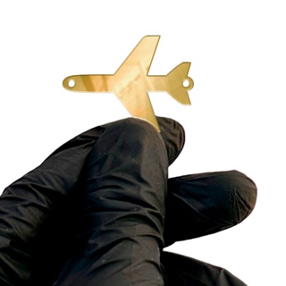 Apliques Tag 5x3,5 Com 2 Furos Avião Aviador Acrílico Espelhado ou Leitoso em Oferta na Shopee