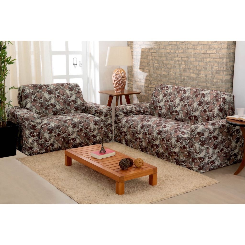 Capa de Sofá Coladinha Estampada - 3 e 2 Lugares em Malha Gel - Diversas Estampas