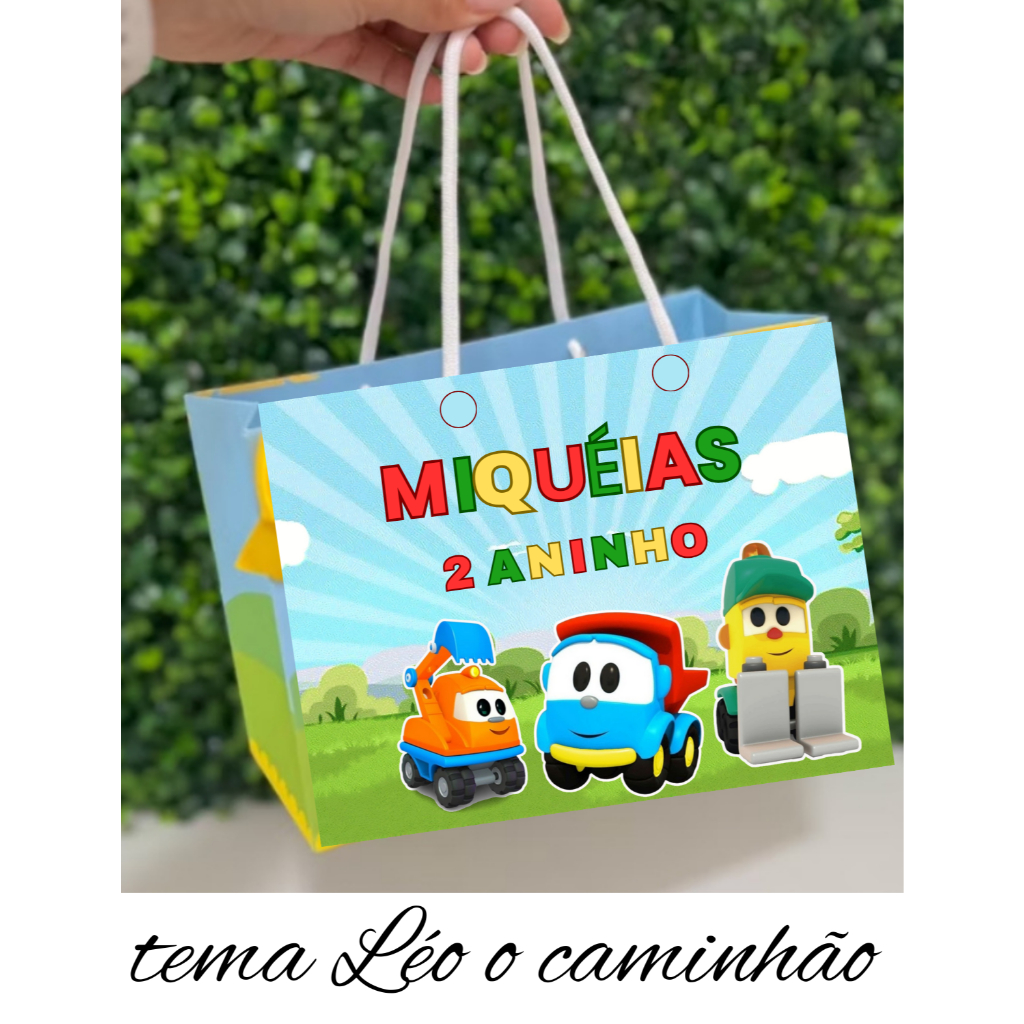 Sacolinha Surpresa Léo o Caminhão Personalizada | Lembrancinhas | Aniversários