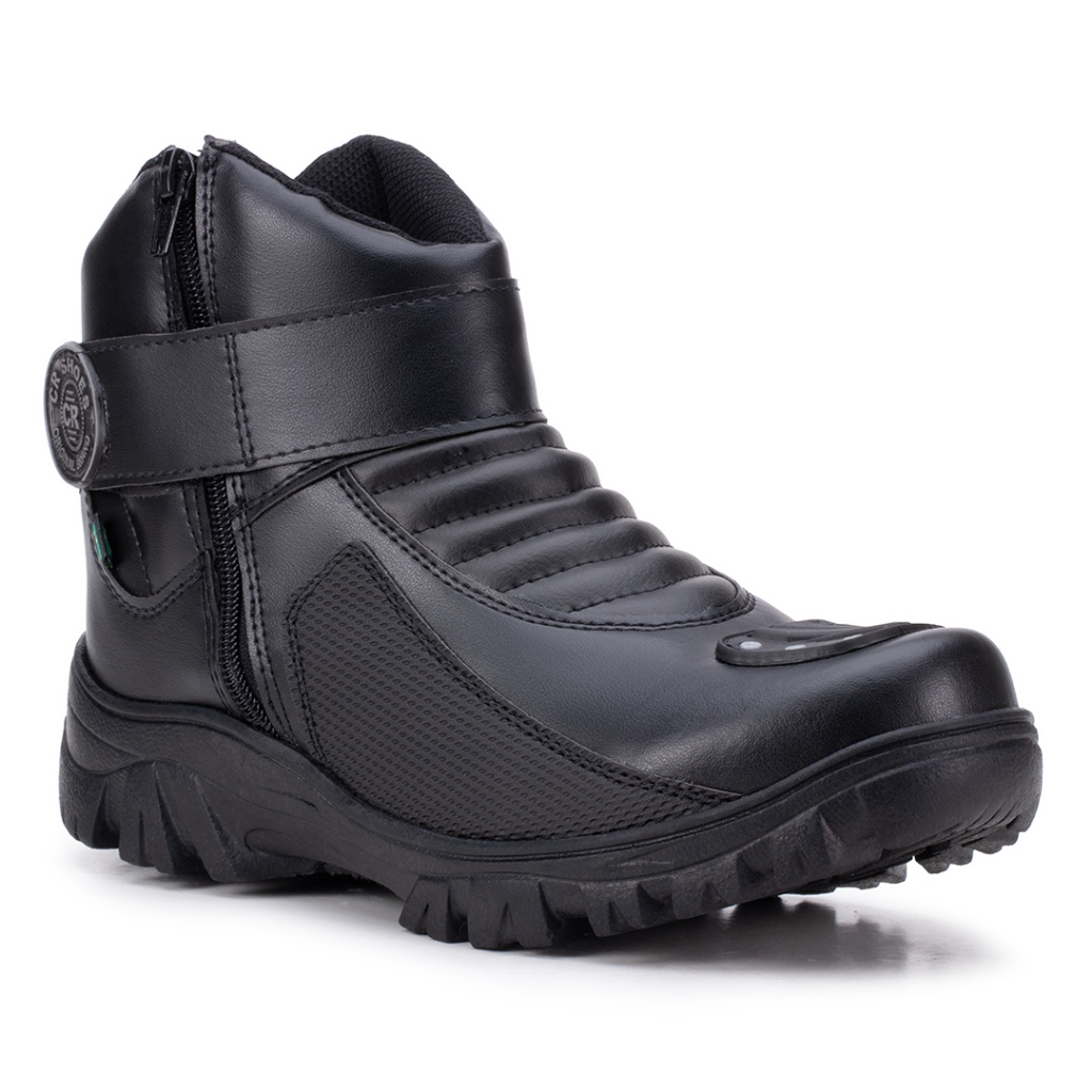 Bota Coturno Militar Motociclista Trilha Ziper Lateral Crshoes 8018
