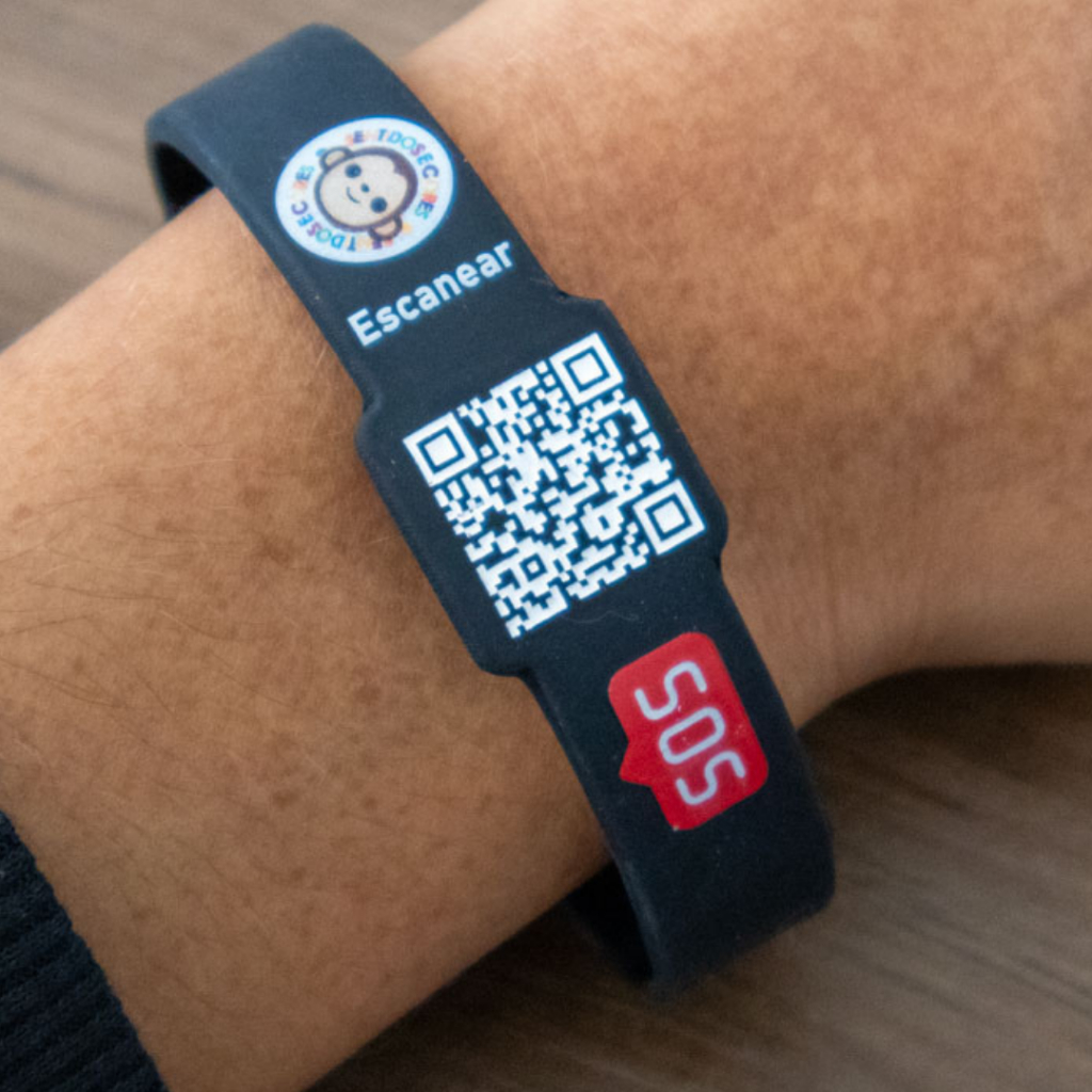 Pulseira De Identificação Inteligente - QR Code - Preta SOS - Entrega imediata em Oferta na Shopee