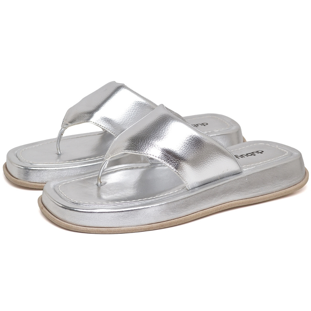 Sandalia Plataforma Dubuy Feminina Amarração Feminina Prata Metalizada Bari 2049FG em Oferta na Shopee