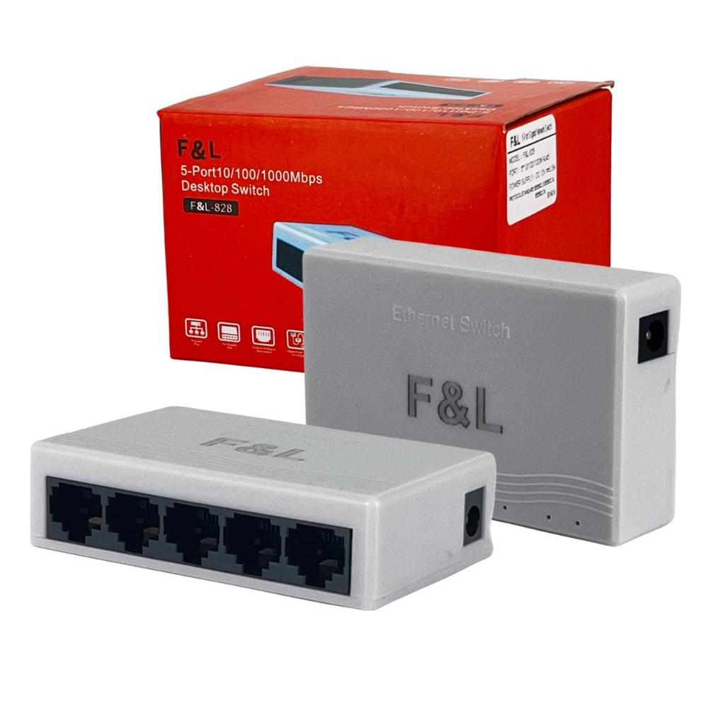 Switch De Rede Rj45 Gigabit - 5 Portas 10/100/1000 Mbps