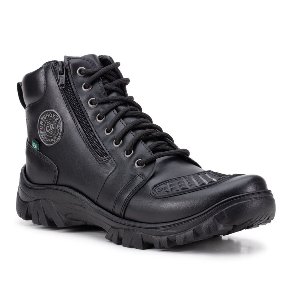 Bota Coturno Motociclista Ziper Lateral Crshoes 8020