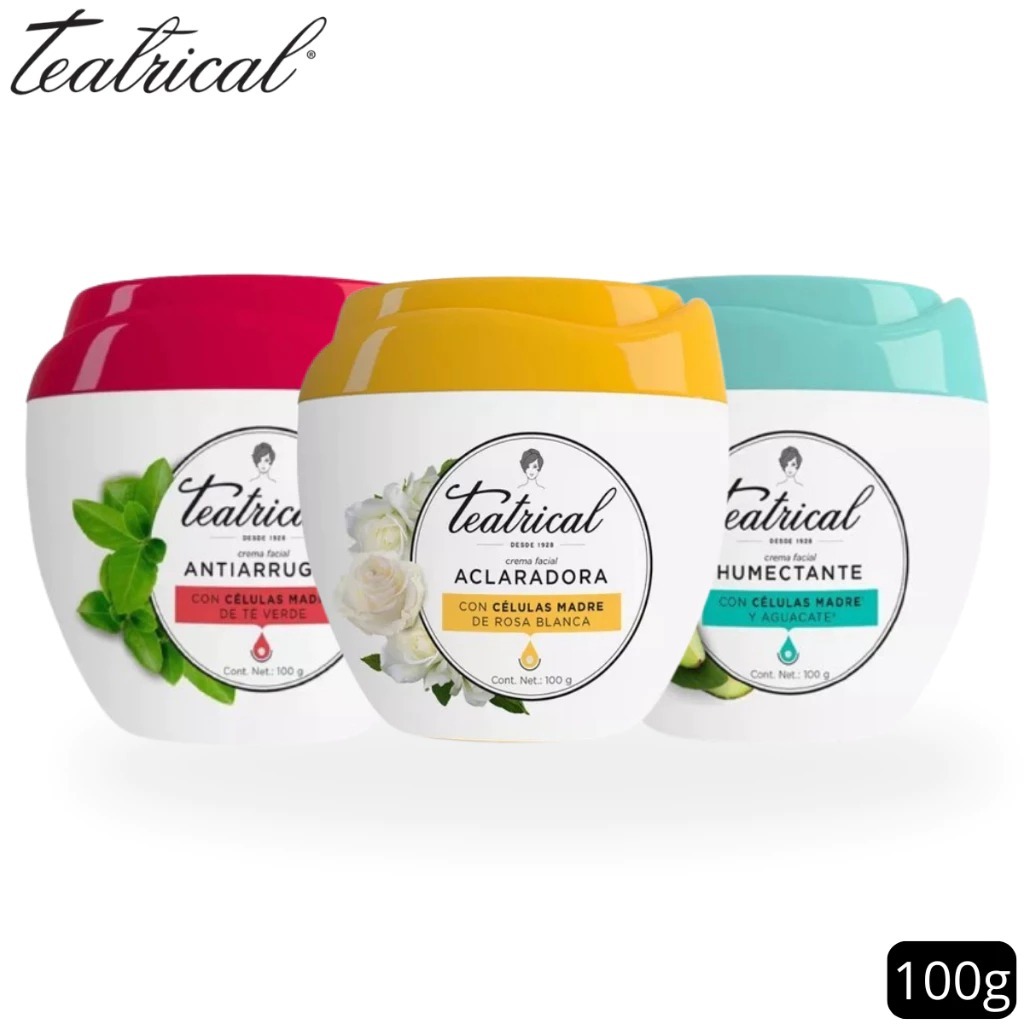 Creme Teatrical Anti rugas, Nutritivo ou Clareador 100g