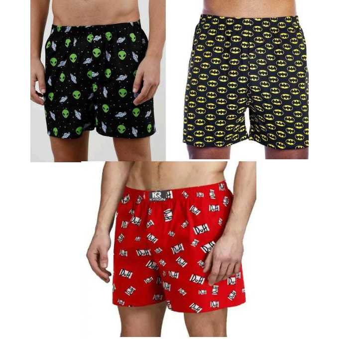 kit Com 3 Samba Canção Masculina Estampada Confortável Para Dormir em Oferta na Shopee