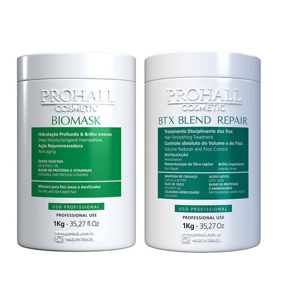 Biomask Prohall Hidrataçao + Btx Blend Repair Prohall.NF