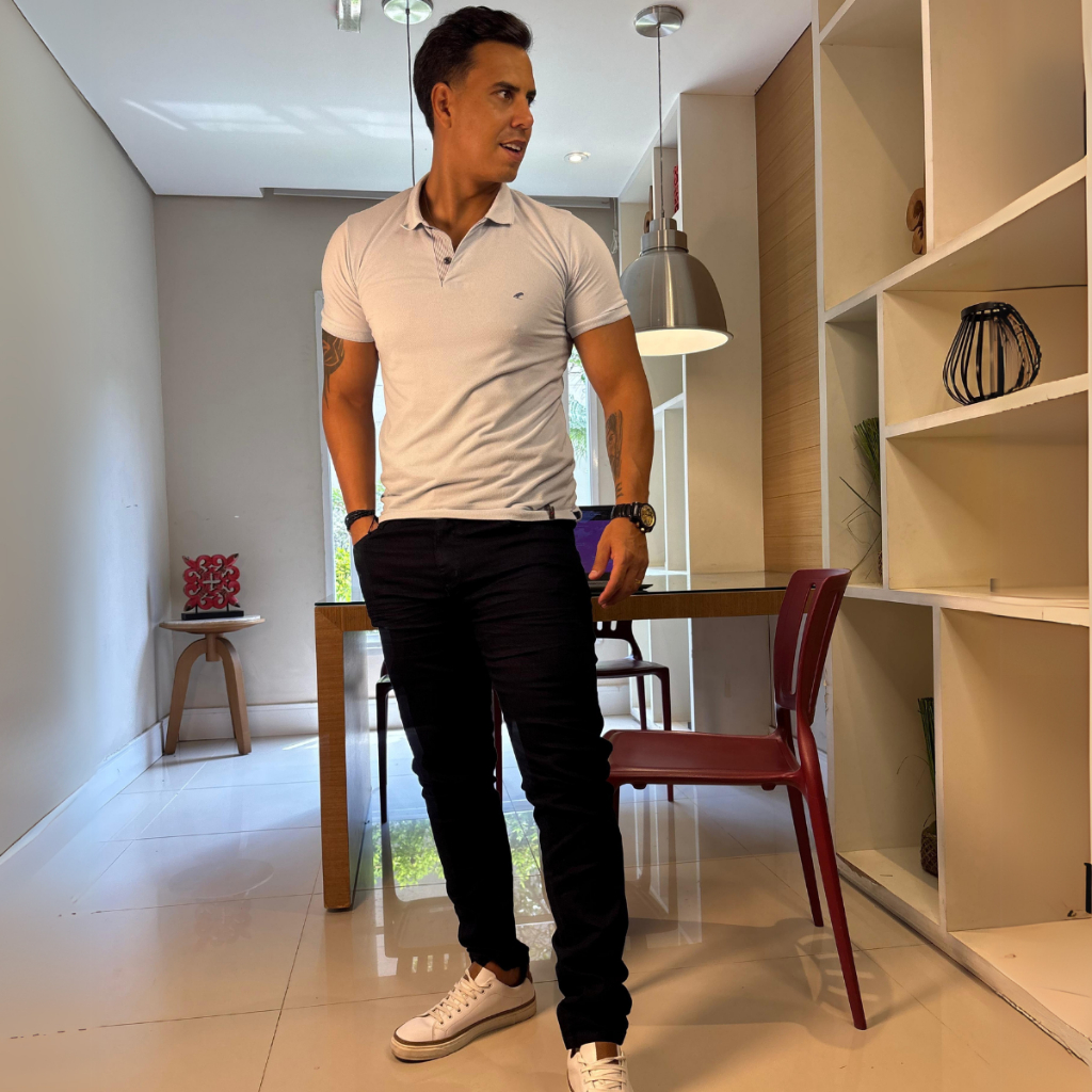 Calca Jeans Preta Masculina Slim Elastano Conforto Premium Casual Estilo Tam 36 a 56 COPA DO MUNDO