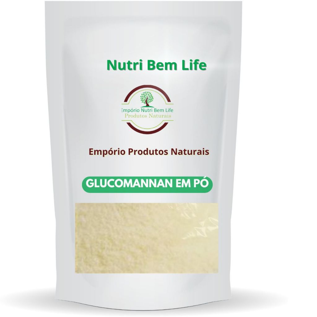 Glucomannan em Pó 100% Puro - (Glucomanano em Pó - Glucomanan - Raiz de Konjac)