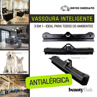 Vassoura Inteligente Silicone 3 Em 1 Cabeleireiro Barbeiro Pet Pelos Antialérgica Rodo e Esfregão em Oferta na Shopee