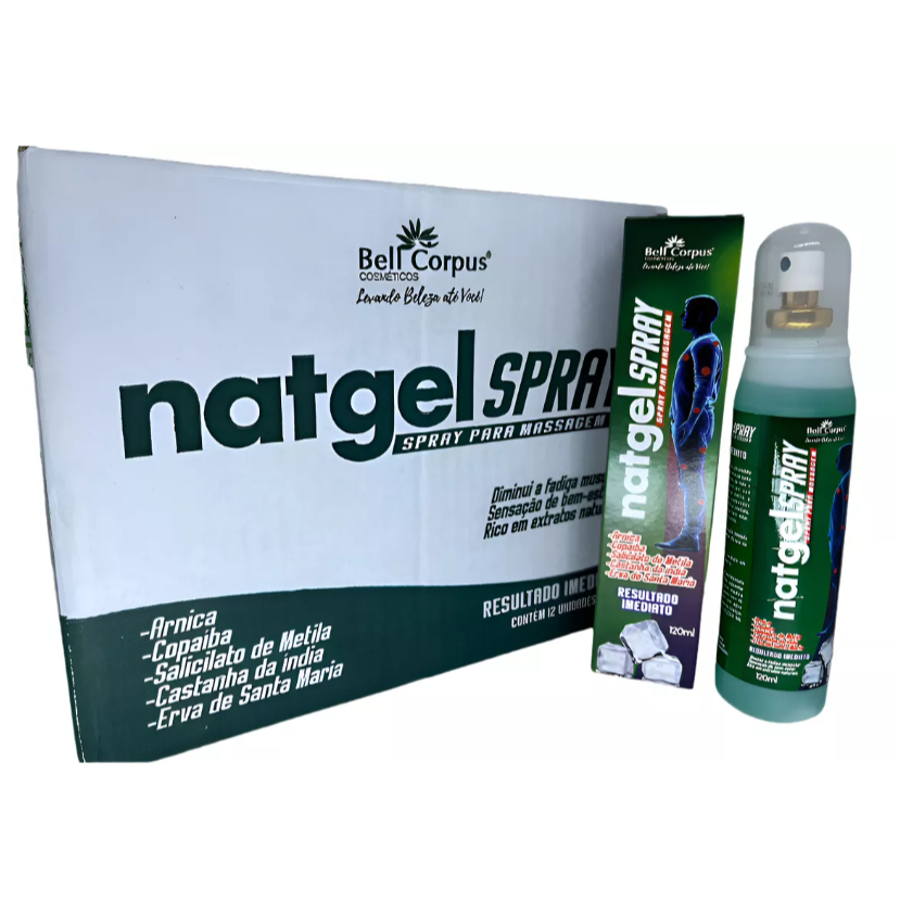 Natgel Spray 120ml - Spray massageador dores no corpo — imagem 2 de 2