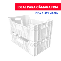 10 Caixa Plástica Resistente Hortifruti Organizadora Frutas Cores Resistente Vazada Reforçada Kit