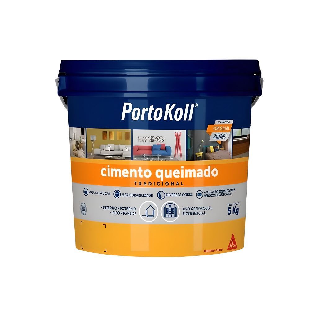 Cimento Queimado Portokoll balde 5kg em Oferta na Shopee