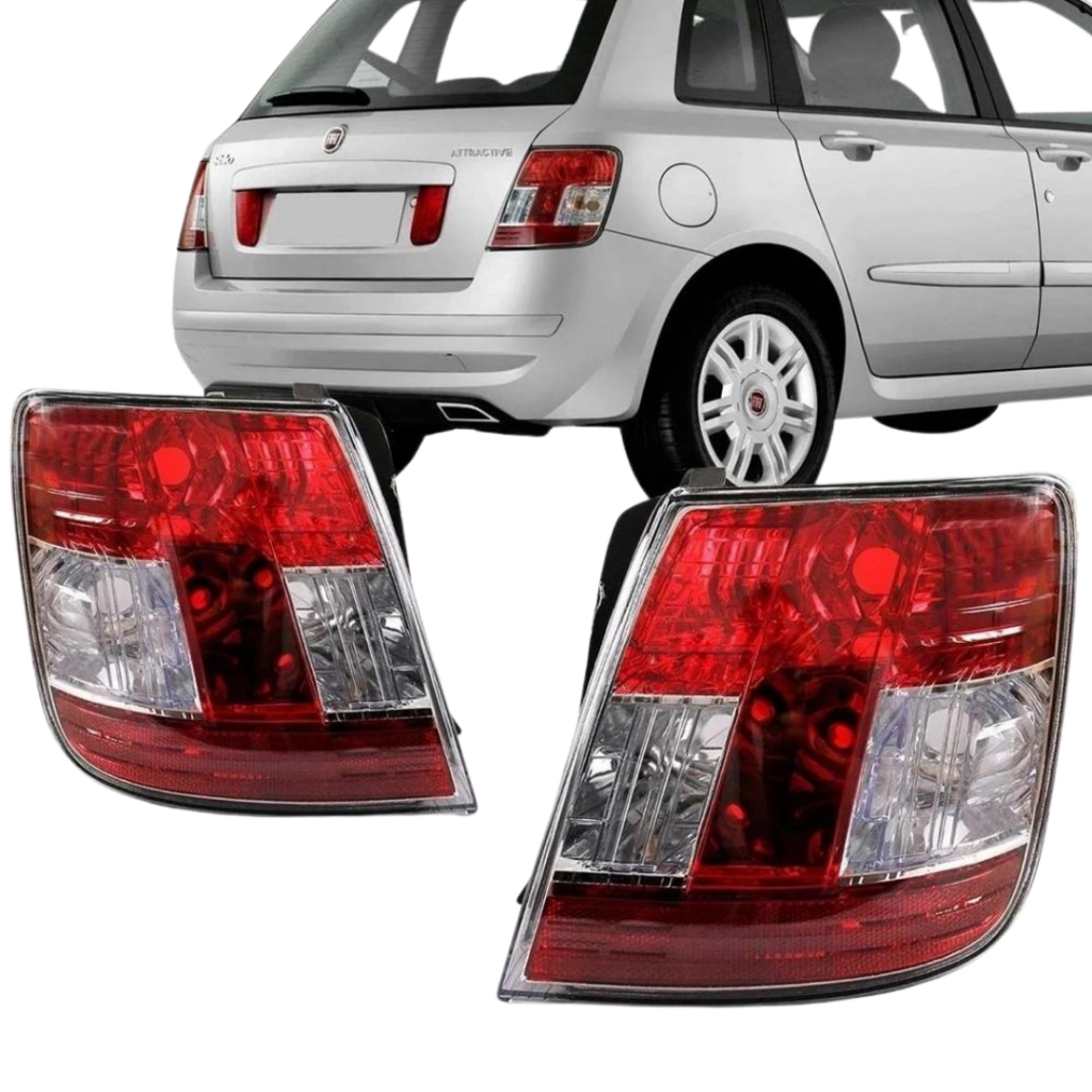 Par Lanterna Traseira Fiat Stilo Vermelha 2002 Até 2012