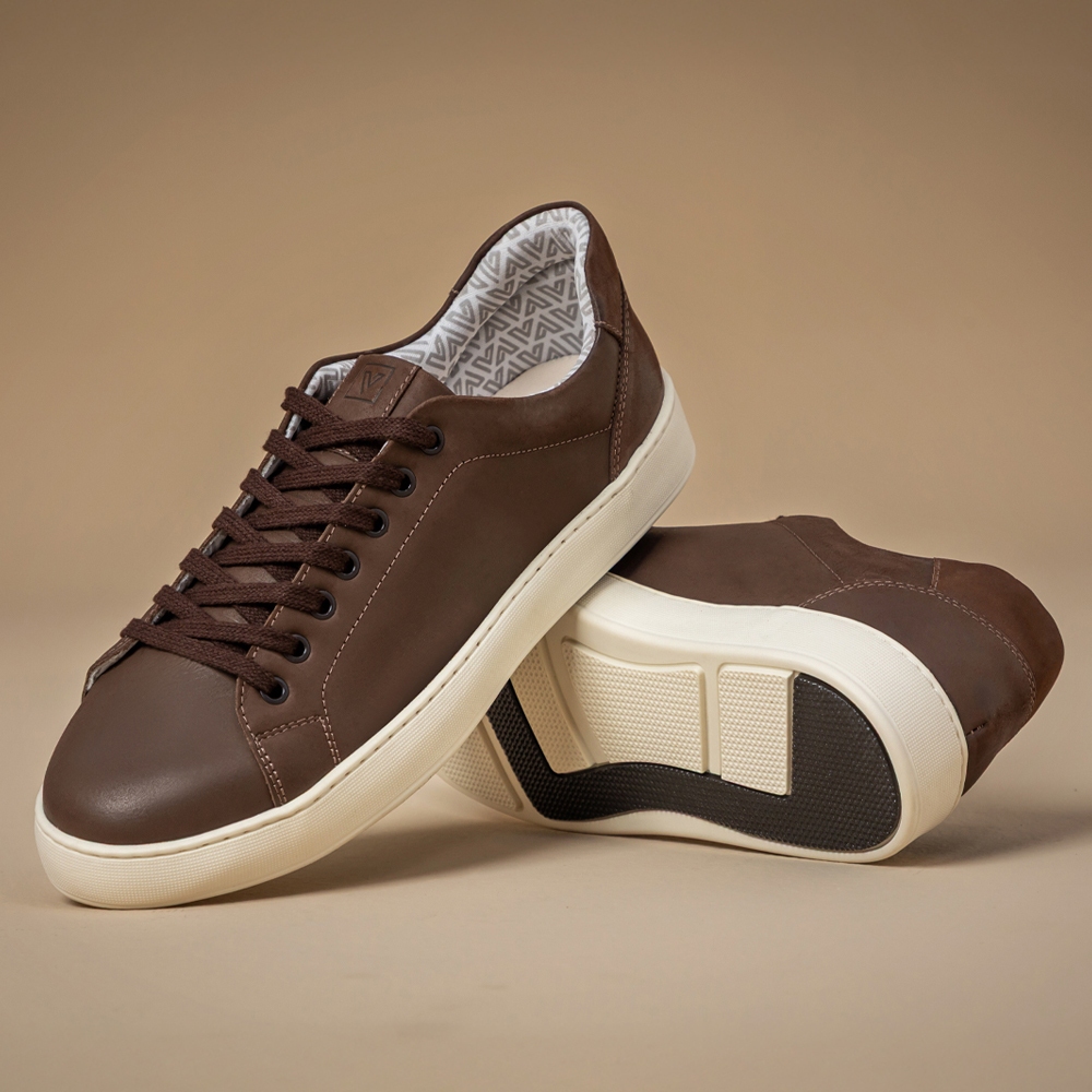 Tênis Casual Masculino Logan em Couro Legítimo Vittal em Oferta na Shopee