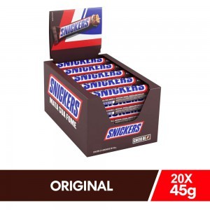 Display Chocolate Snickers Original 45g - Display com 20 unidades de 45g - Food & Beverages
