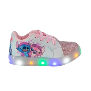 Tênis Infantil Feminino Lilo Stitch Com Led Colorido. Pisou Piscou. Leve e Confortável. em Oferta na Shopee