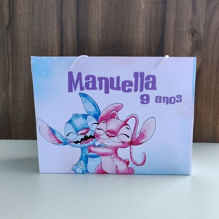 Sacolinha Personalizada Stitch e Angel - Pegue e Monte em Oferta na Shopee