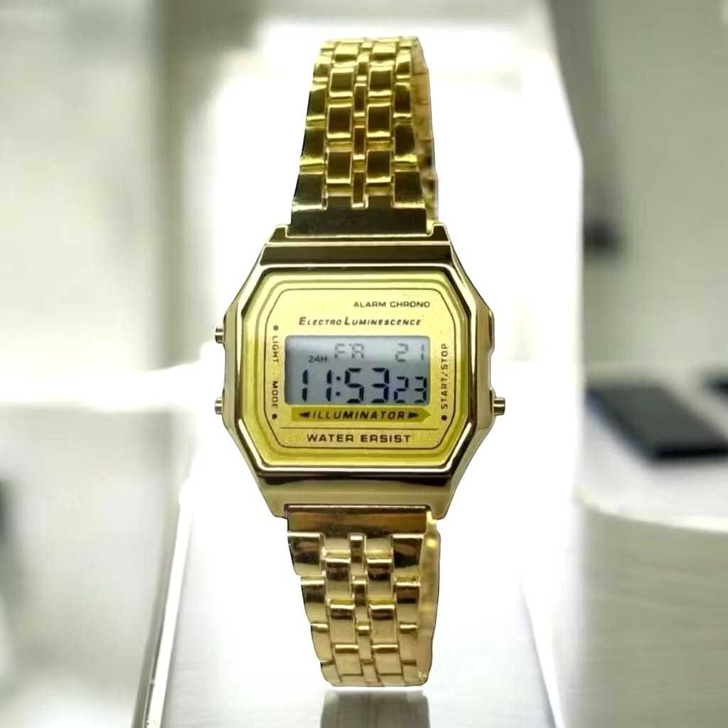 Relógio Feminino Digital Mini Luxo Retrô Vintage Moda Feminina Presente para Mulher