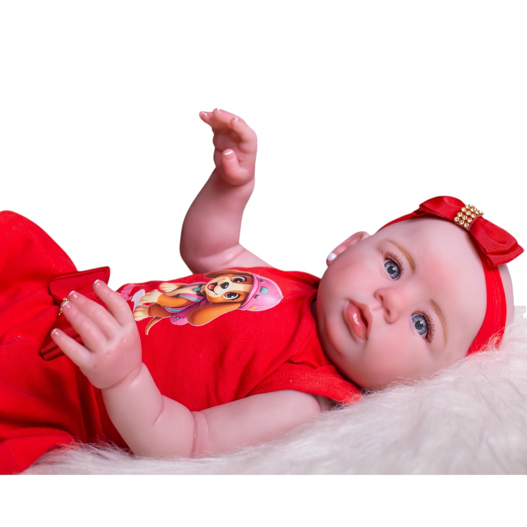 Boneca Bebê Reborn Abigail Realista Enxoval Completo Mundo Kids em Oferta na Shopee