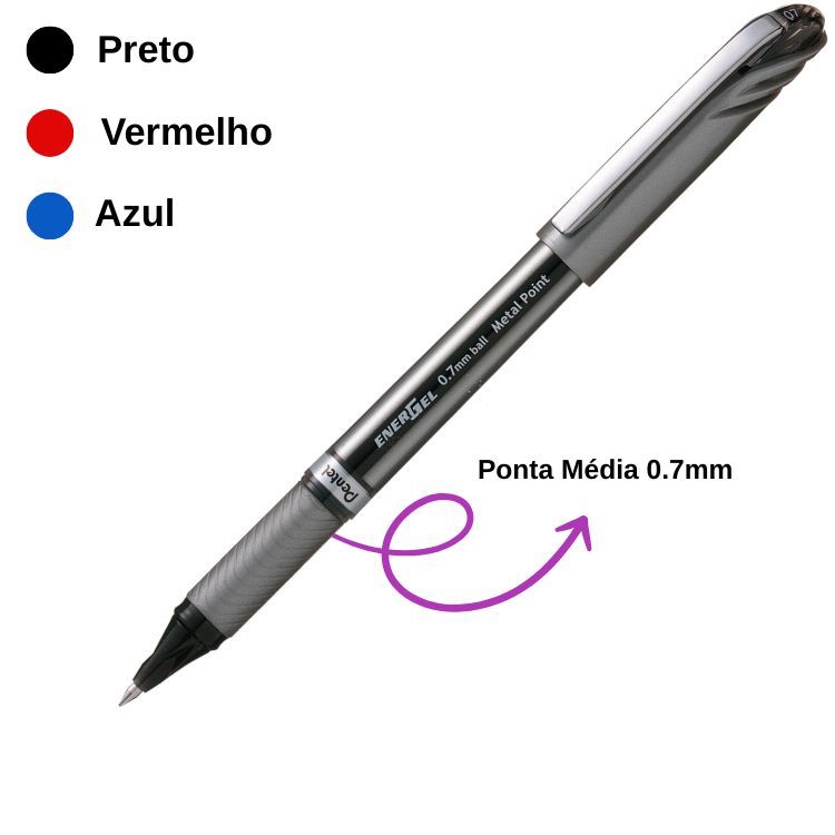 Caneta Energel 0.7mm BL27 PENTEL