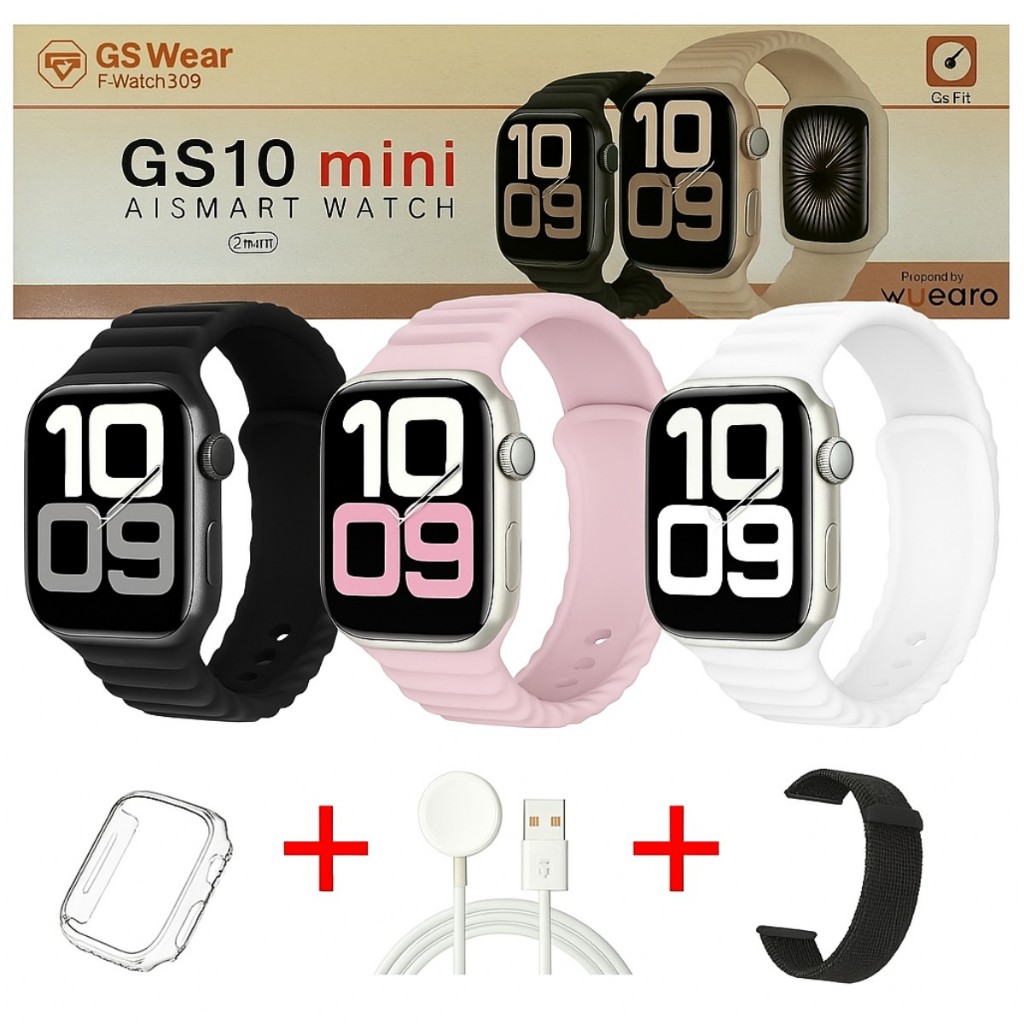 Smartwatch GS10 Mini Relógio Inteligente  Chat GPT 42MM  faz e Recebe Chamadas + 3 Pulseir...