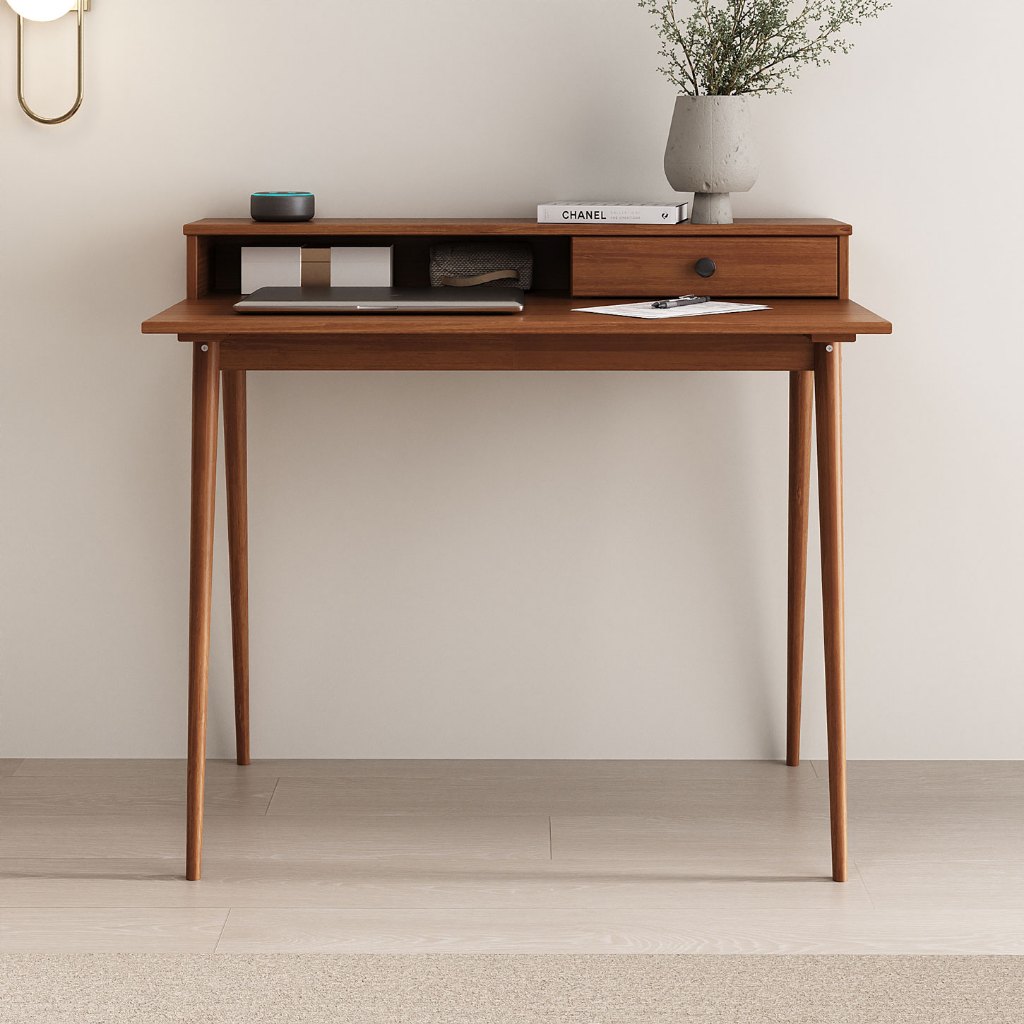 Mesa Escrivaninha Madeira Retro 1 Gaveta Nicho Integrado Malina em Oferta na Shopee