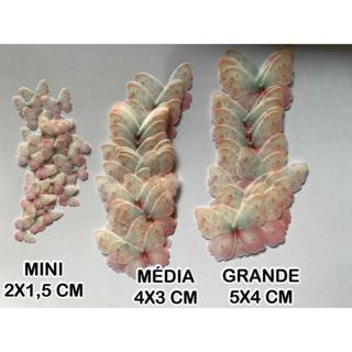 15 / 24 ou 70 Borboletas Jardim Encantado em Papel Arroz (aplique comestível bolos, doces e bombons) em Oferta na Shopee