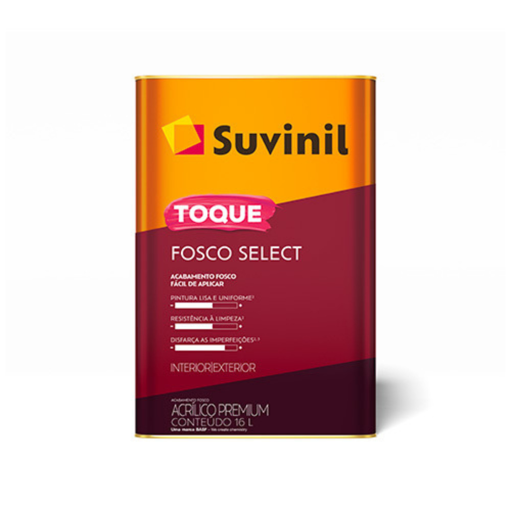 Tinta Toque Fosco Cores Mais Vendidas 16L Suvinil em Oferta na Shopee