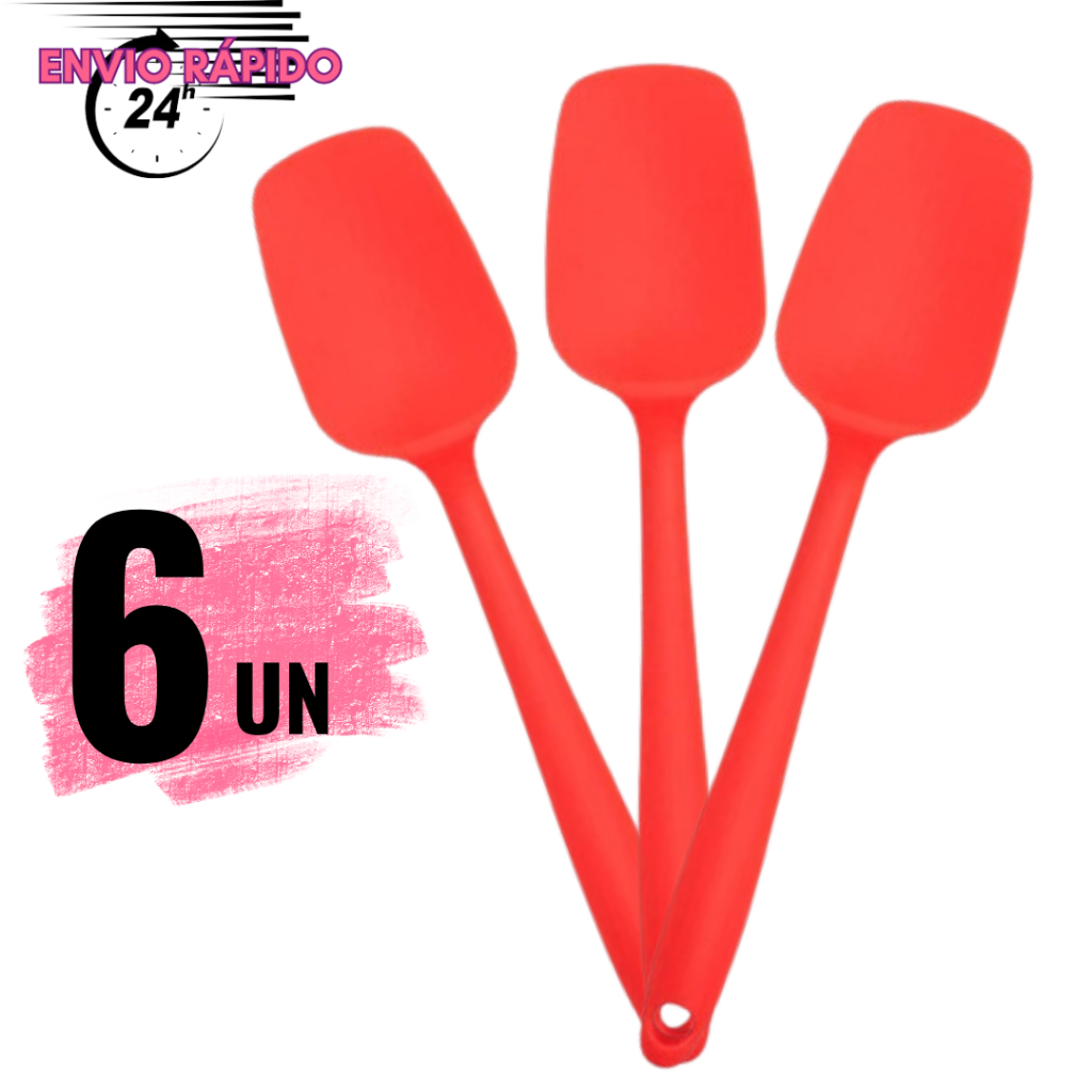 Conjunto De Espátulas Reta de Silicone Antiaderente Utilidade Domestica Multifuncional