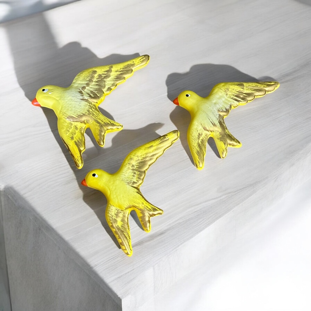 Pássaros Kit Com 3uni Para Decoração De Jardim Feito de Cerâmica em Oferta na Shopee