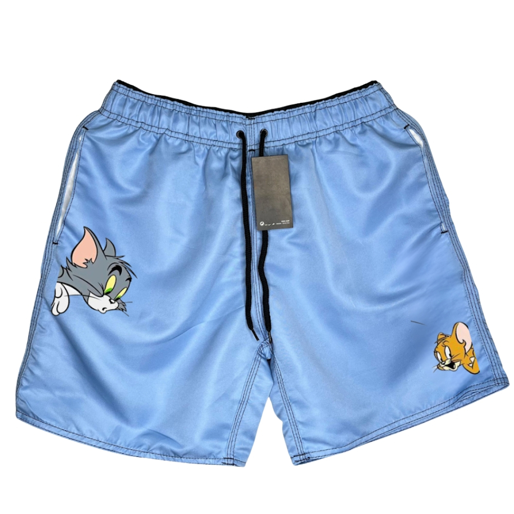 Bermuda Masculino Mauricinho Modelo Academia  Tom & Jerry  Ideal para lazer praia  esportes Promoção