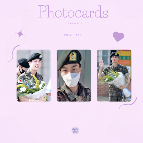 JIN  Exercito| Militar   | 10 Photocards Fãn-made |BTS | KPOP