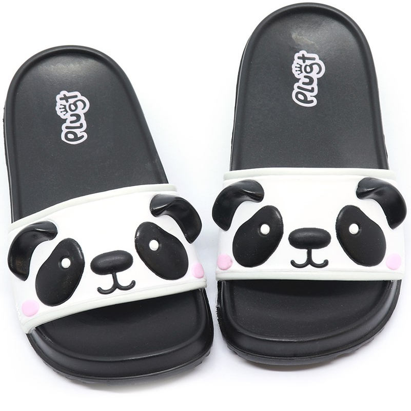 Chinelo Slide Nuvem Infantil Plugt Leve Macio Confortável Panda Preto Branco Solado Antiderrapante em Oferta na Shopee