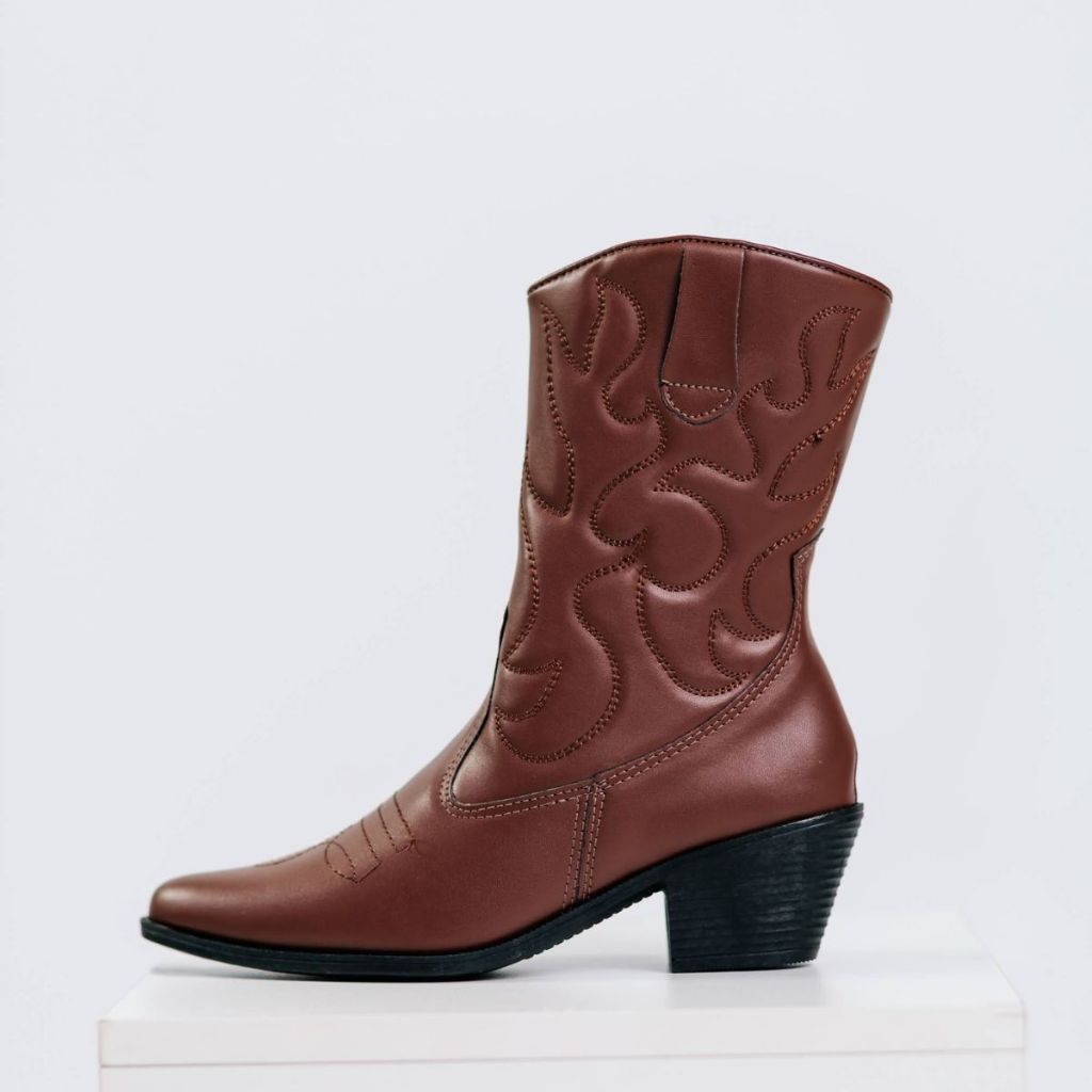 Bota Ana Castela Country Western Zature Texana Bordada Ultra conforto Blogueira Leve Macia