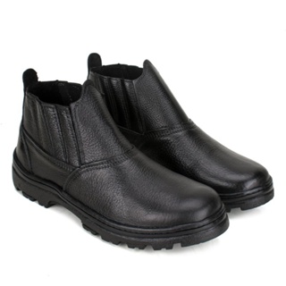 botas de trabalho em couro legítimo bico pvc em Oferta na Shopee